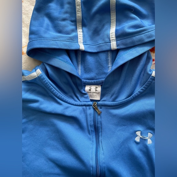 Under armour blue zip up hoodie - Picture 1 of 4